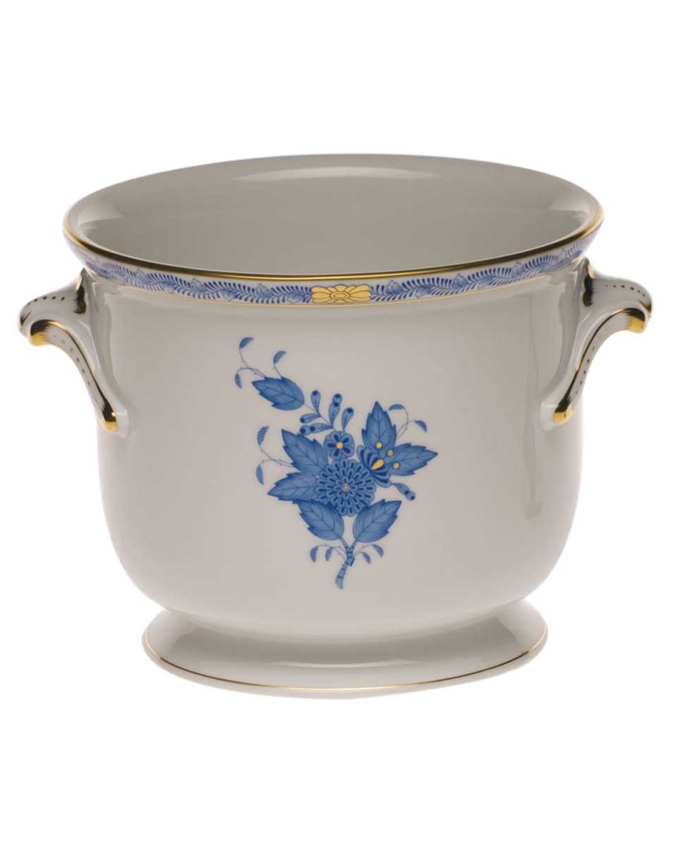 Chinese Bouquet Blue Small Cache Pot